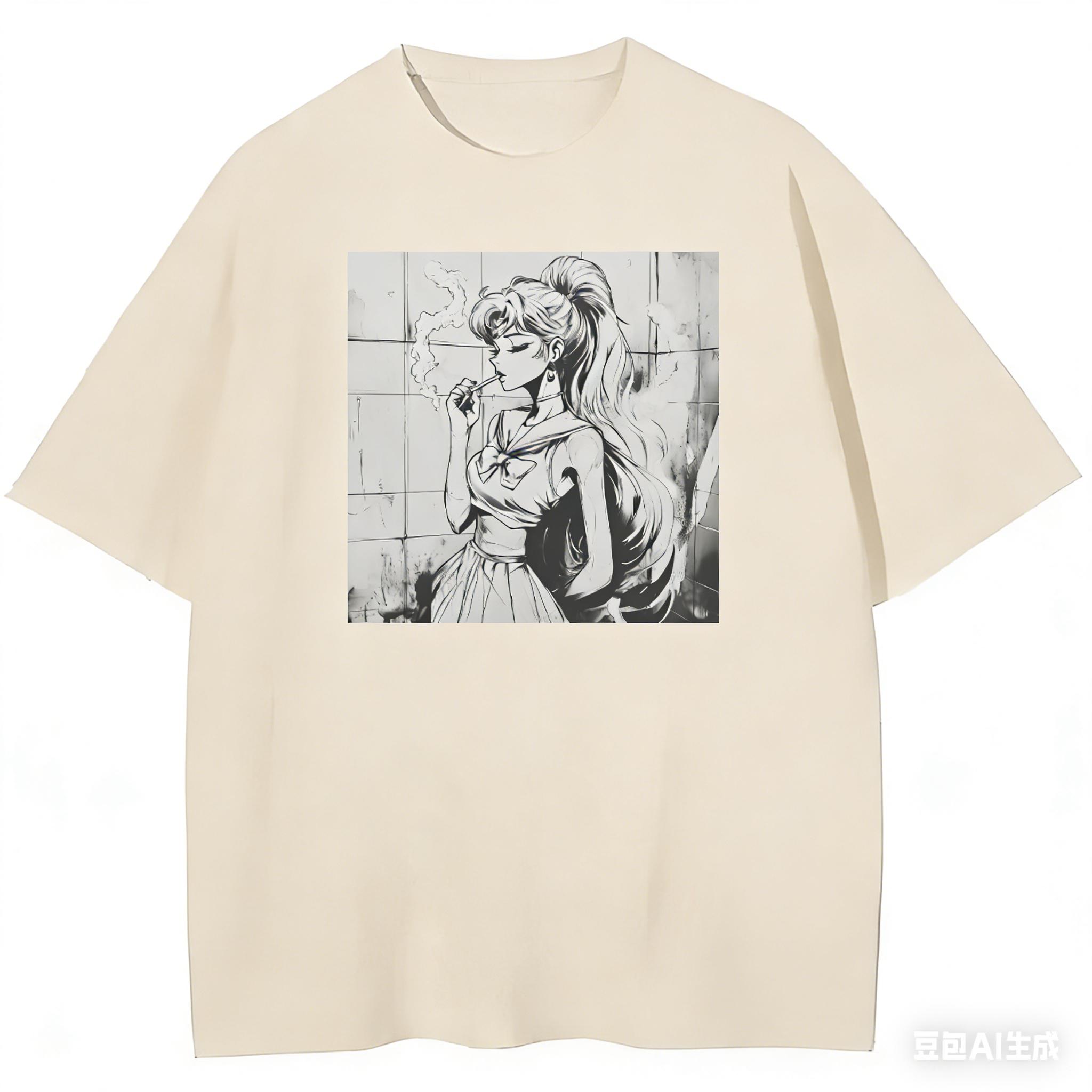 

2026 Cotton Sailor Moon Lost Americana Tsukino Usagi Y2K TShirt Unisex High Quality Casual Parentchild Cotton Soft Fashion Tee S