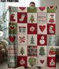 This Flannel Blanket, Adorned with Presents A Cheerful Christmas Theme! It Includes A Variety Designs Such As Stockings Blanket