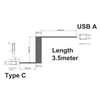 Type C To USB-A Mechanical Keyboard Cable GX12 Connector Gaming Keyboard Cable  Gaming Keyboard
