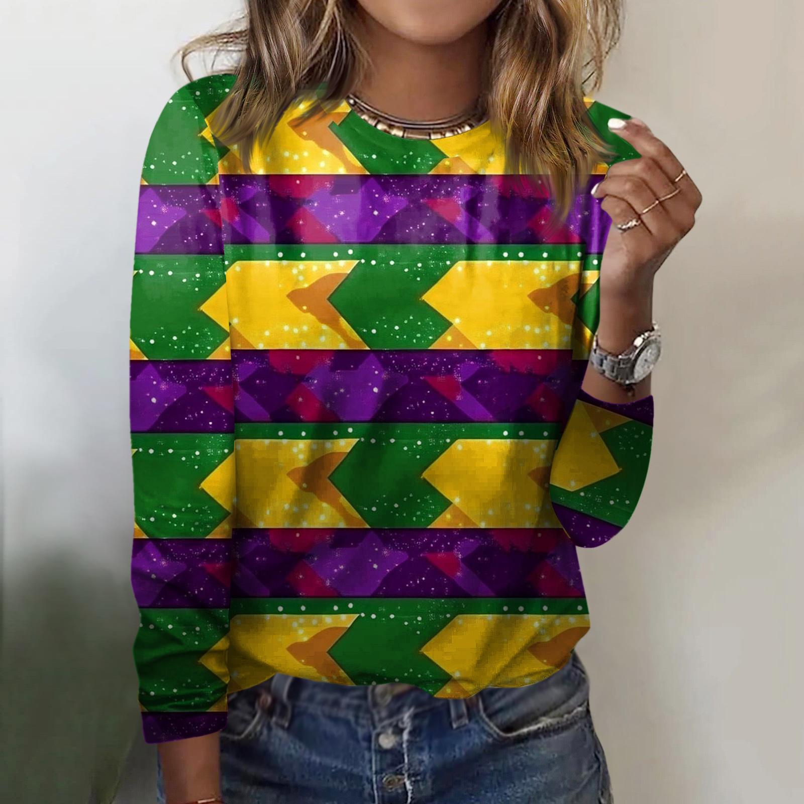 

Женское свободное удобное повседневное модное худи с круглым вырезом и рождественским принтом, с длинными рукавами XL жёлтый