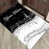Name Custom Piano Note Carpet Rug for Living Room Bedroom Home Sofa Decoration,Kids Play Non-slip Floor Mat