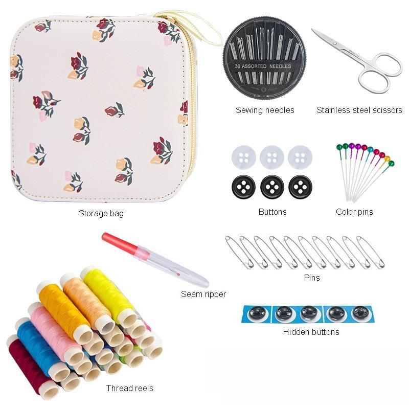 Portable Home Sewing Tool Kit Needlework Box Set Sewing Thread Kit Needlework Bag Boho European Luxury Style