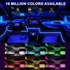 Car LED Strip Lights 5-in-1 Multicolor APP Controlled Car Interior RGB Ambient Light