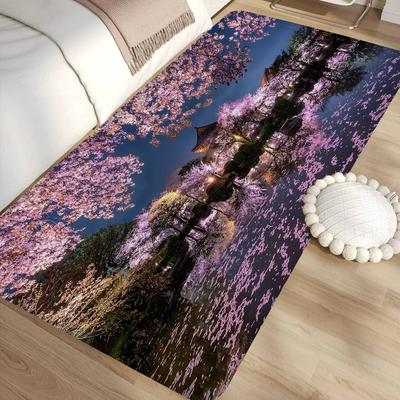 Japanese Sakura Room Mats Retro Multiple Choice Living Room Kitchen Rug Non-Slip Welcome Rug