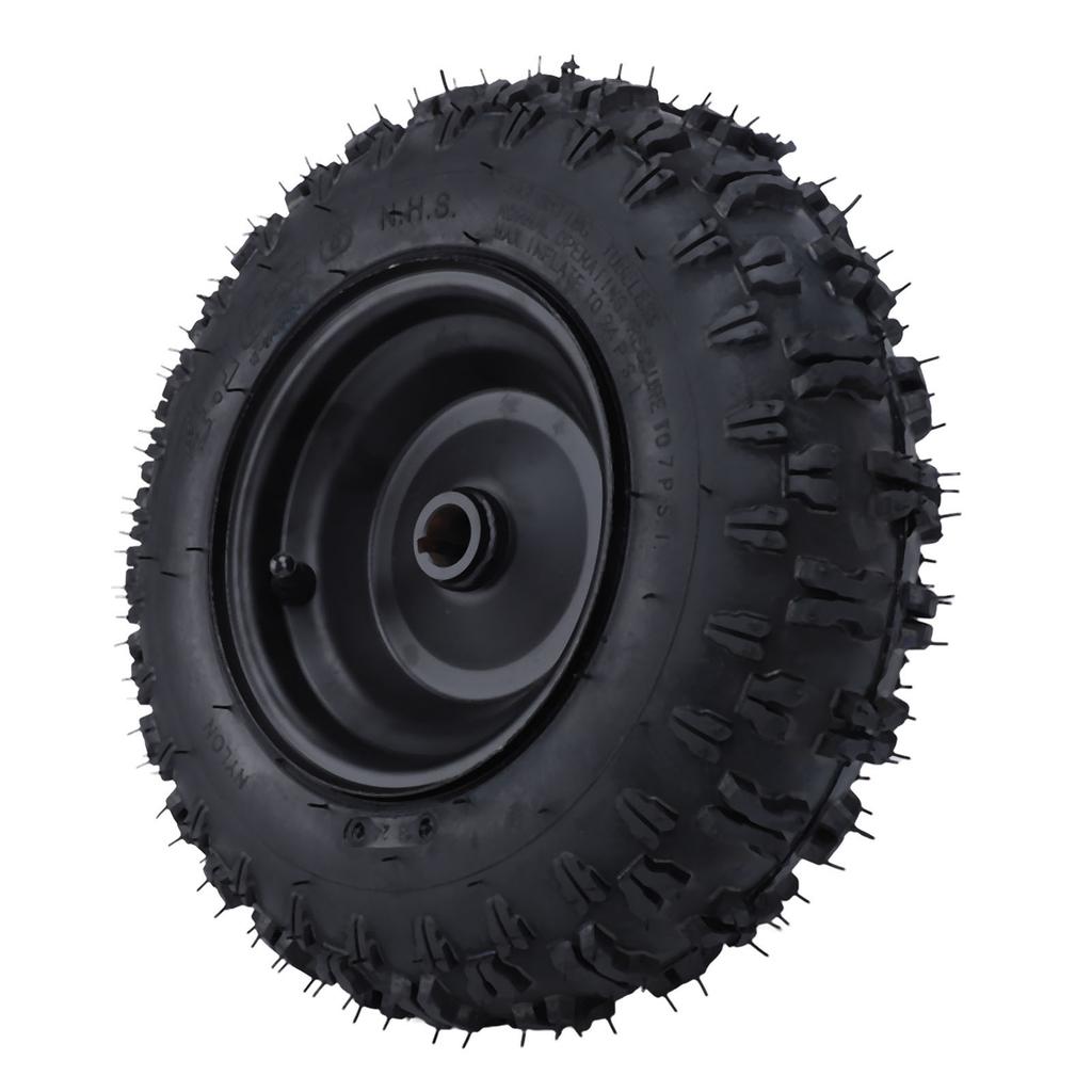 4.10‑6 Rear Wheel Tire with Anti Slip Surface Heavy Duty Rubber 19mm Bearing Bore for ATV Quad Mini Bike