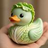 Vegetable Duck Statue Cartoon Corn Carrot Eggplant Cabbage Duck Resin Figurine Home Office Desktop Decoration Ornament