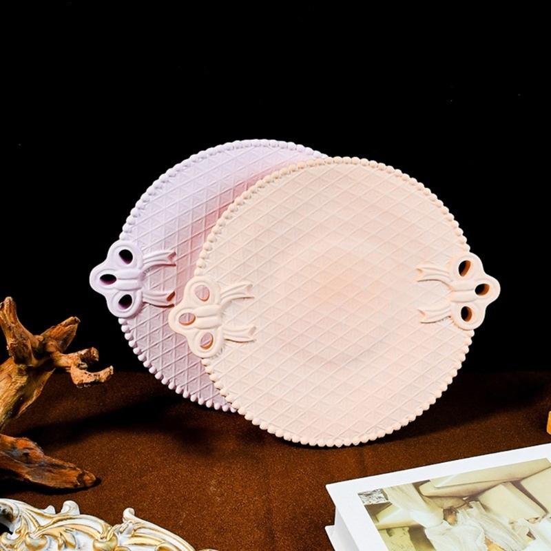 Flexible Silicone Resin Mold for Dish Epoxy Grid Texture Tray Making Mould Creative Storage Plate Accessory Mould
