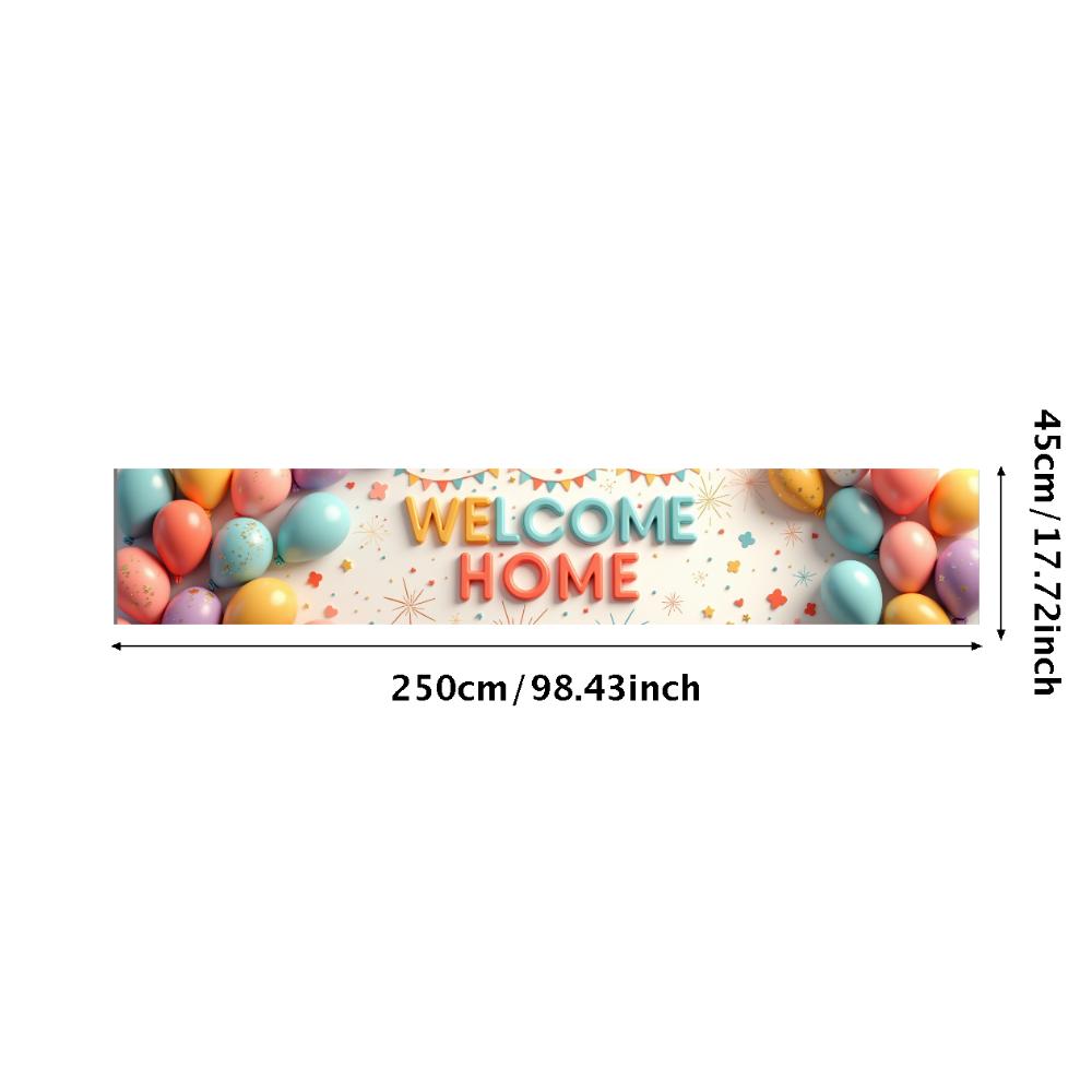 Housewarming Banner Vibrant Pattern Banner Decoration Home Celebration Multicolor Scheme Welcome Banner For Home Event Indoor