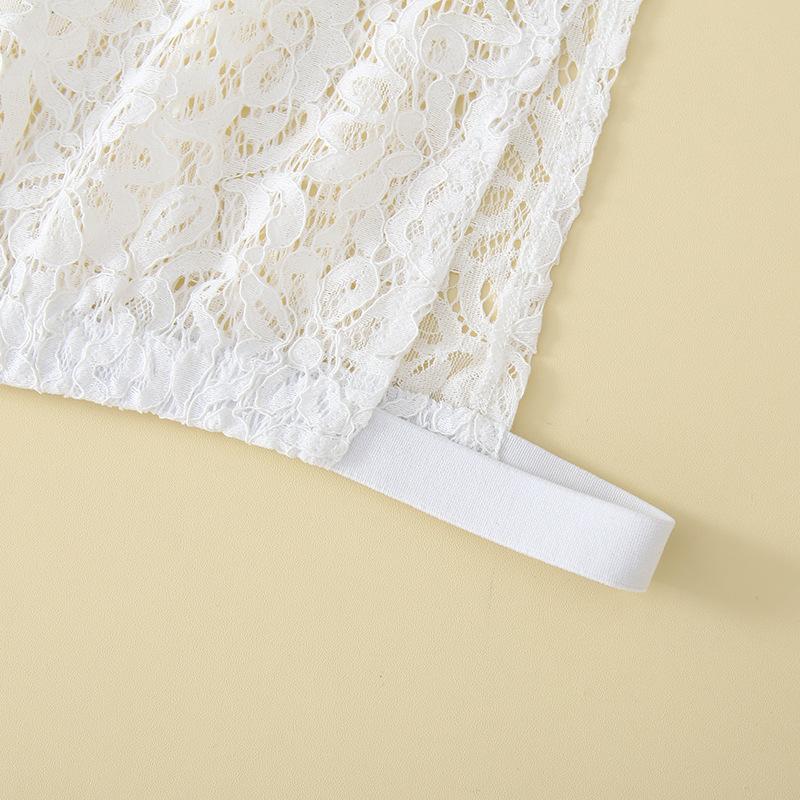 White Lace Versatile Fake Collar Women'S Sweater With Hat Fashion Hollow Shirt Base Decoration Fake Collar