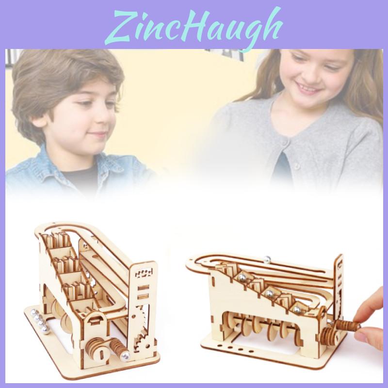 Creative Wooden Track Ball Construction Toy With 3d Puzzle For Impressive Birthday Gifts