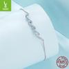 Summer Blue Wave Shape Anklet Creative Design Sense S925 Sterling Silver Anklet Jewelry