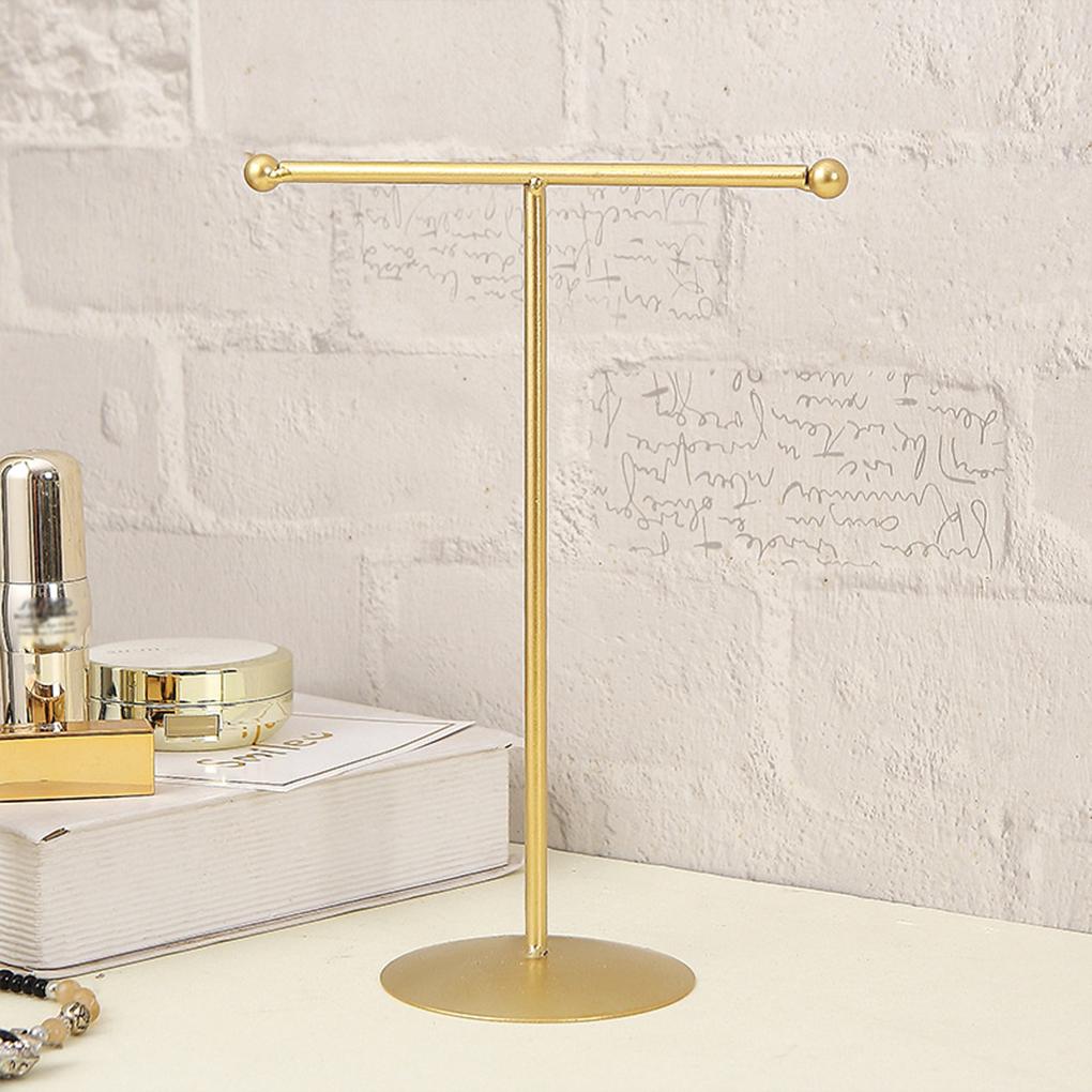 Bracelet T-Bar Rack Jewelry Iron Display Stand Headwear Wristband Watch Support Multifunction Dresser Organizer Props
