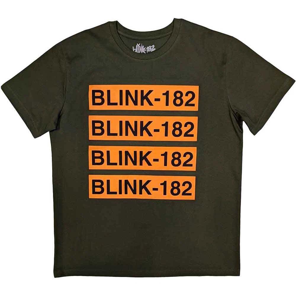 Blink 182  Logo Repeat  (Green) T-Shirt (Large) L