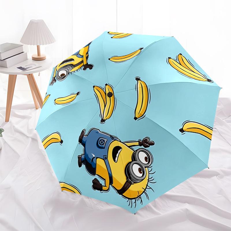 1pc Minions Automatic Open/Close Umbrella - All-Season Portable Umbrella for Women/Men yy251213084
