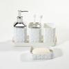 Black Pattern Tray Resin Bathroom Set Toothbrush Holder Soap Dispenser Soap Dish Bathroom Accessories Set Home Decor 5pcs/Set
