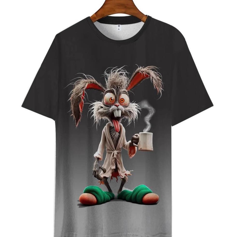 Summer Cartoon Children's 3D Printed T-shirt Cool Boy Fun Animal Sports Leisure Comfortable Short Sleeve T-shirt