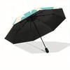 1pc Floral Tiles Automatic Open/Close Umbrella with One Touch Button,, Windproof Design   Lightweight Portable Umbrella for Women & Men6051