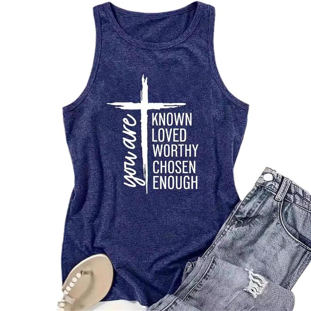 Damen Rundhals Ärmelloses Freizeit-Top - Frühjahr/Sommer Kollektion