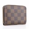 LOUIS VUITTON Zip Around Purse Coin Purse N63070 Brown Damier canvas unisex Used