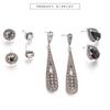 4 Pairs/Set Women Crystal Bohemian Earring Stud Earrings for Women Boucle D'oreille Jewelry Dazzling Cubic Zirconia Opal Brincos