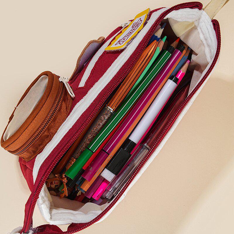 Cute Pizza Ita Bag Pencil Case - Large Capacity, Colorful Student Stationery Box