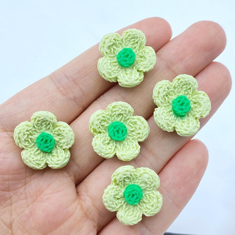10Pcs New Cute Mini Flowers Flat Back Resin Cabochons Scrapbooking DIY Jewelry Craft Decoration Accessorie