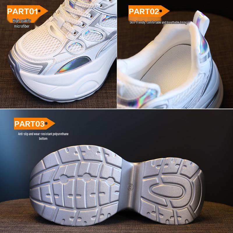 HC3559-2 Women's Petite Hidden Heel Dad Sneakers - Spring 2025 Collection