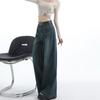 Spring and autumn new design high-waisted wide-leg jeans loose, thin and high drape floor-mopping jeans
