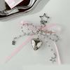 Fashionable Bows Tie Ribbon Keychain Imitation Pearls Beaded Bowknot Keyring Colorful Butterfly Knot Key Chain Ornament