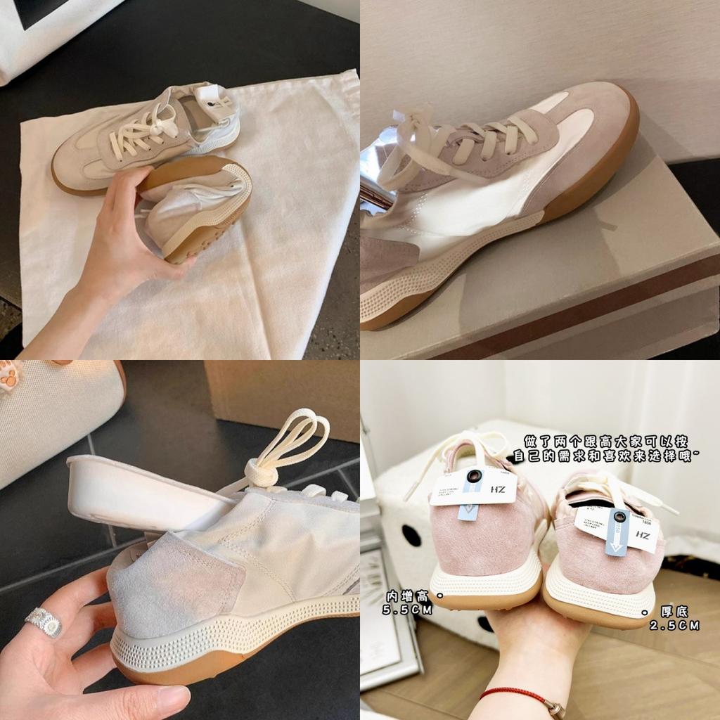 Breathable ballet women's spring and summer new color matching round head lace-up leisure sports