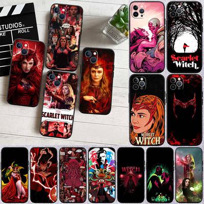 ED46 Scarlet Witch Marvel Mobilskal för iPhone 6 6s 7 8 11 12 13 14 15 XS Pro Max XR X SE Samsung S20 S21 S22 S23 S24 FE Ultra Plus Lite S21S A55