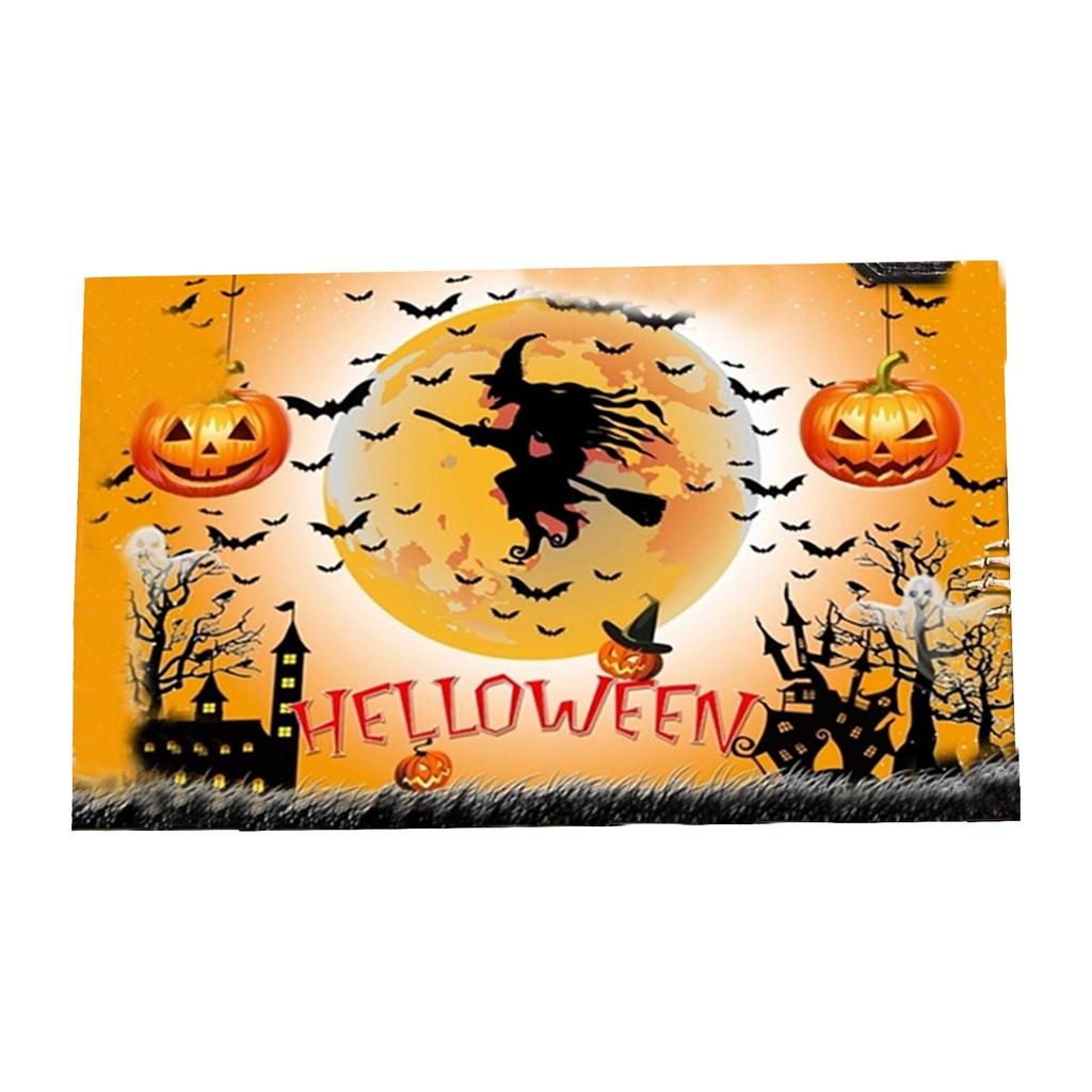 Halloween Doormat Non- - Velvet Entry Door for Indoor Outdoor Use