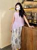 Miyake Pleated Women's Summer Two-Piece Suit - Elegant Age-Reducing Set