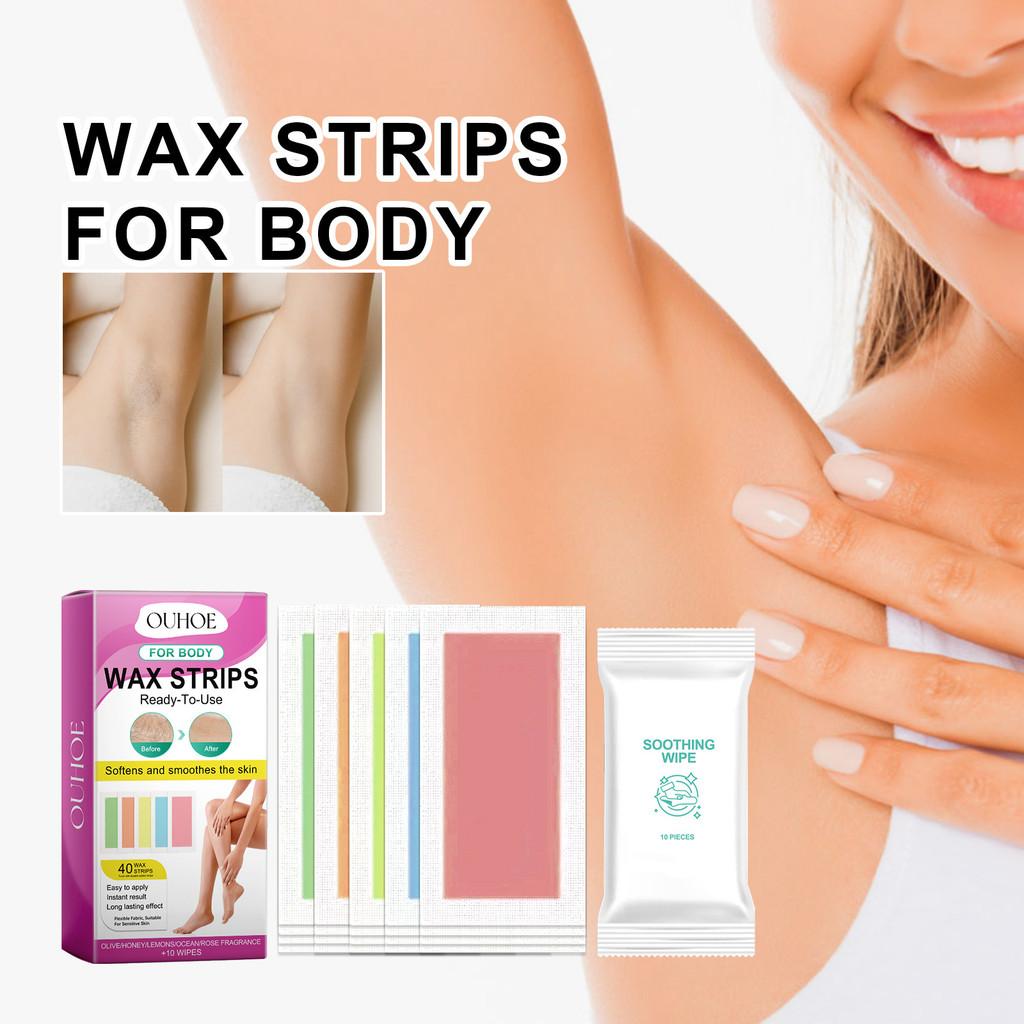 Ouhoe Gentle And Quick Hair Removal Wax Strips For Underarms Legs Arms And Body