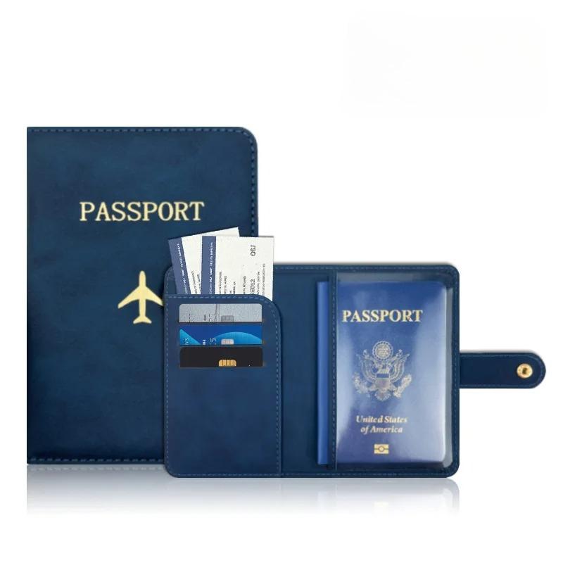 

Airplane Hasp Passport Clip Multi Card Slots Passport Cover Id Card Holder Credit Card Holder Passport Holder Travel Accessories темно-синього кольору
