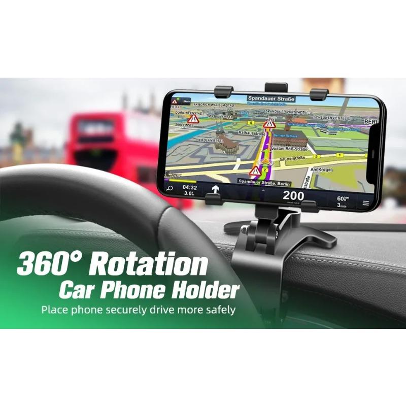 Universal 360 Degree Rotating Car Phone Holder Clip Air Vent Car Dashboard Clip Holder Stable Anti-shake