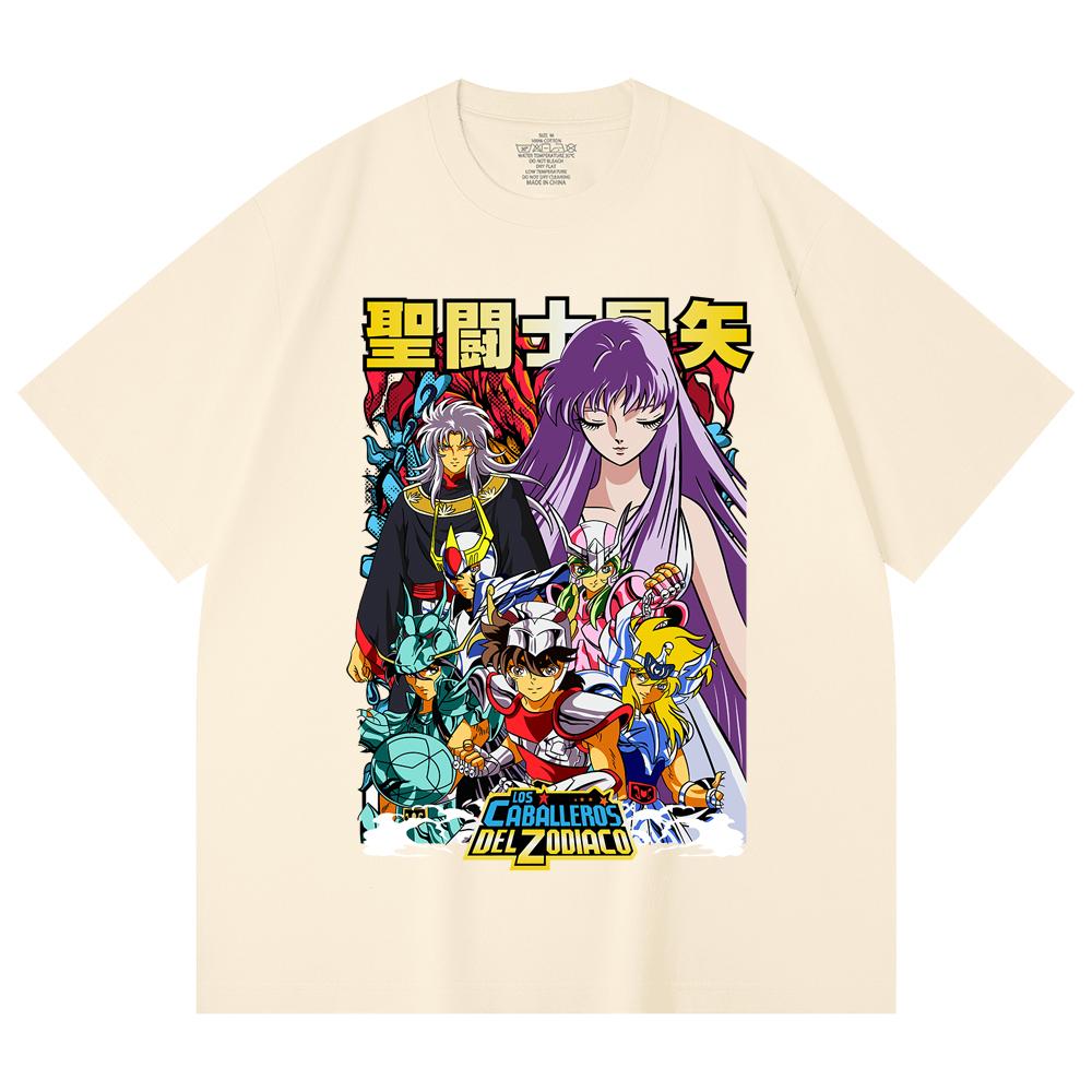 

Унисекс футболка из 100% хлопка плотностью 230 г/м² с принтом Saint Seiya V2 XS абрикосовый