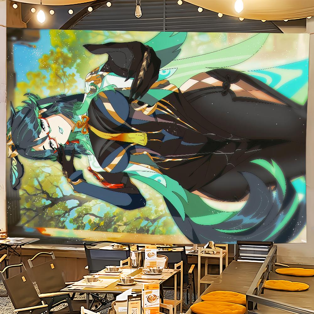 Genshin Impact Xianyun Game Art Flag For Room Dorm Camping Party Hogar Garage Living Room Bedside Wall Decor Banner Gift