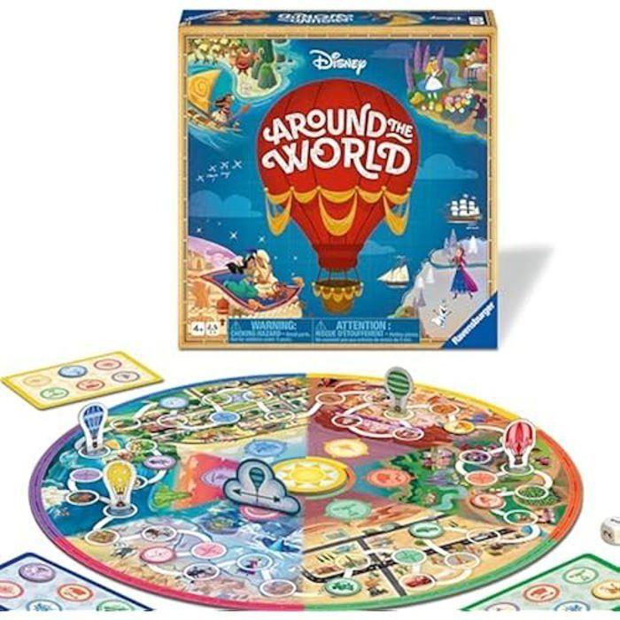 Jeu de société Disney Around the World - Ravensburger - Montgolfière et tampons - 2-4 joueurs dès 4 ans