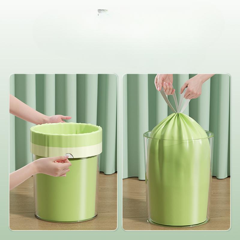 Mugwort Drawstring Garbage Bag Fly and Mosquito Repellent Automatic Closure Household Hand-held Garbage Bag