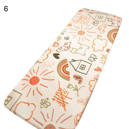 Blumendruck Anti-Rutsch-Teppich Bodenmatte Teppich Kissen Schlafzimmer Wohnzimmer Dekor