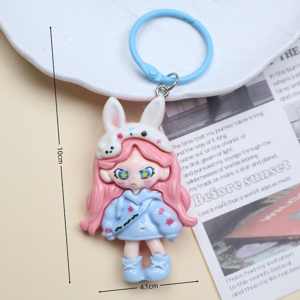 Dora Cartoon Dress-up Keychain Pendant - Backpack Charm Accessory for Couples and Best Friends