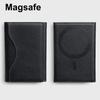 Men Magsafe Card Holder Unisex PU Leather Magnetic Cardholder Card Bag Wallet for Apple for Phone 16 15 14 13 12 Pro Max Mini