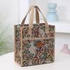 New Thickened Floral Print Lunch Bag Thermal Waterproof Insulation Bag Large Capacity Portable Handbag