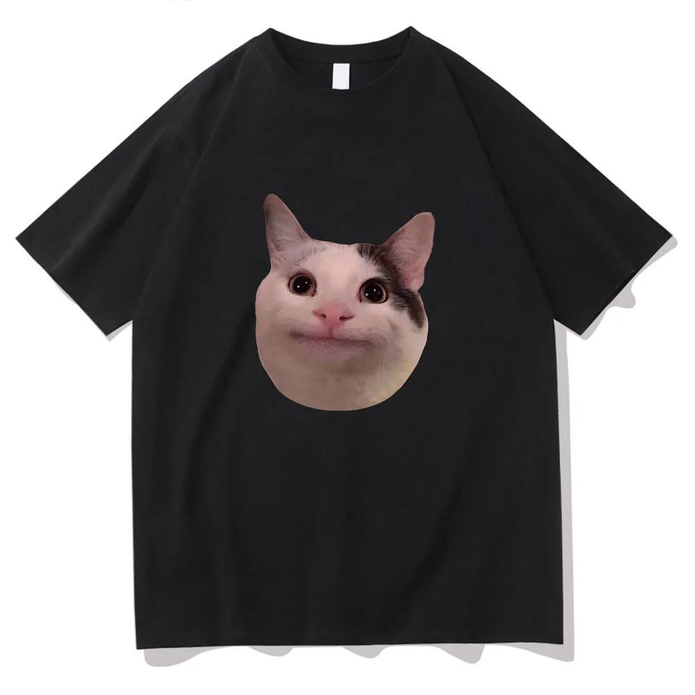 Cat Meme style women's short sleeved Tshirt with fun patternscomfortable and soft casual Tshirtfun daily wear Tshirt