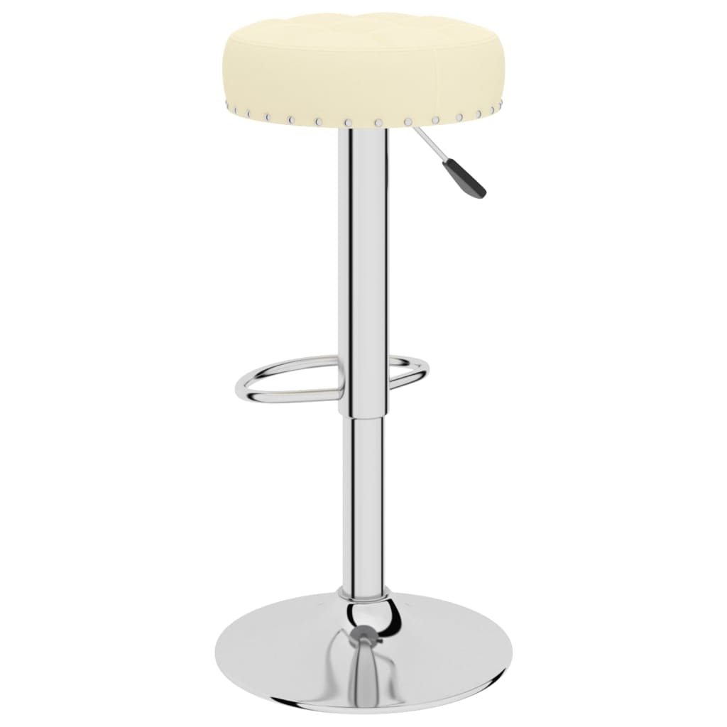 Vidaxl Bar Stools, 2 Pcs, Cream, Upholstered In Fabric