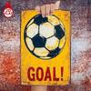 Vintage Soccer Ball Metal Tin Sign 8x12 Inch Retro Football Wall Decor for Home Bar Garage Man Cave