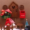 1 Set 1:12 Dollhouse Miniature Christmas Decor Fairy Door Elf Fence Tree Model DollHouse Accessories Kids Role Play Toy