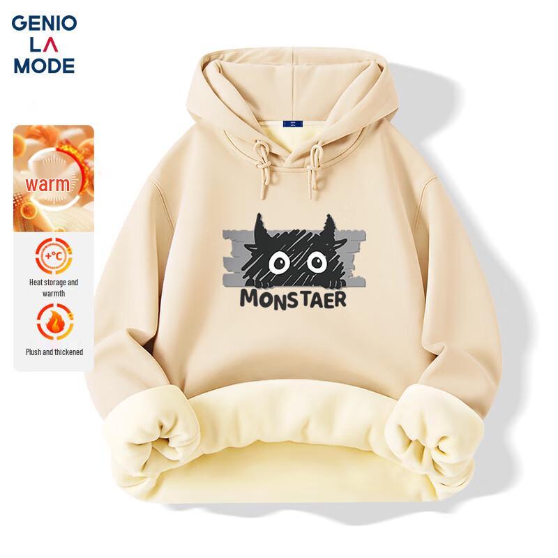 GENIOLAMODE Men s Heavyweight Fleece-Lined Printed Hoodie L