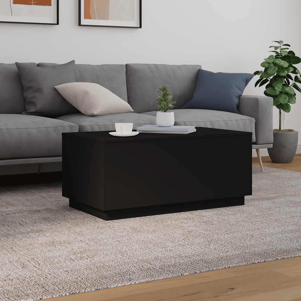LED Coffee Table Black 90 x 50 x 40 cm